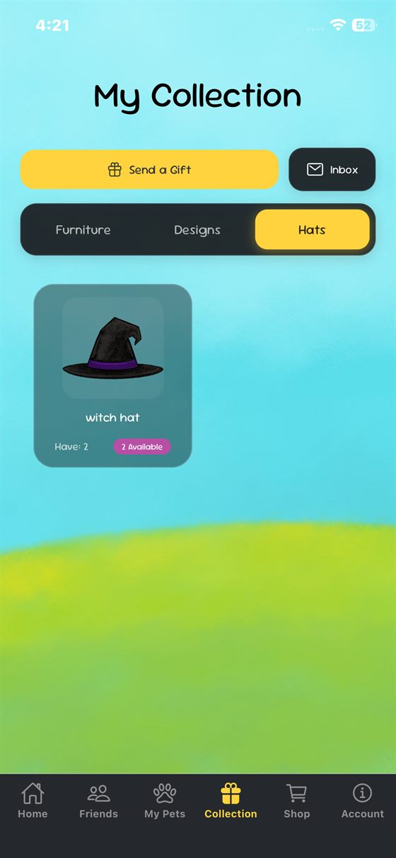 Hats are fitted per species so they sit correctly on every animal.